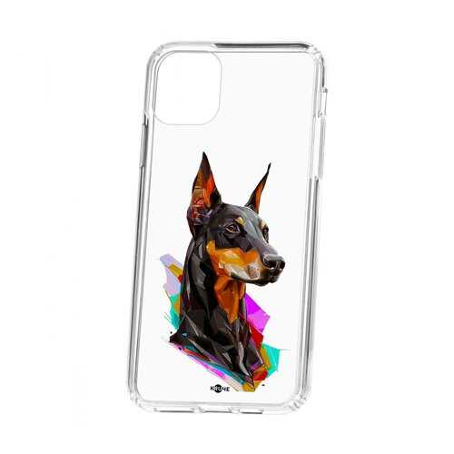 Чехол Apple iPhone 11 Pro Max Kruche Print Доберман в Ростелеком