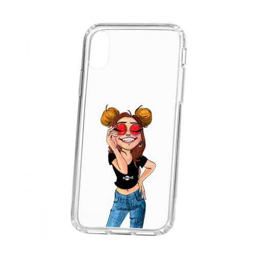 Чехол Apple iPhone X Kruche Print Smiling в Ростелеком