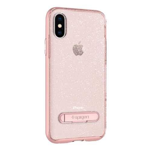 Чехол Apple Spigen Crystal Hybrid Glitter для iPhone X розовый 057CS22150 в Ростелеком