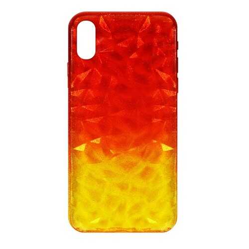 Чехол Crystal Krutoff для iPhone X/XS Yellow/Red в Ростелеком