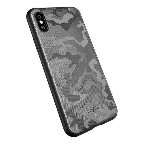 Чехол Dotfes G07 Camouflage Style Case для iPhone X/XS (gray) в Ростелеком