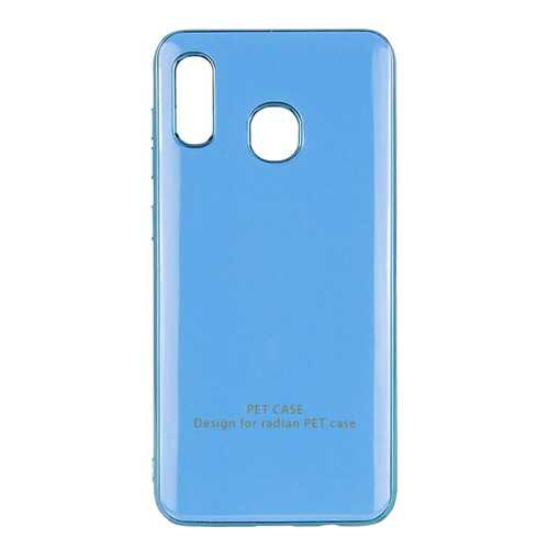 Чехол GLOSSY LOGO для Samsung Galaxy A20 / A30 Light Blue в Ростелеком