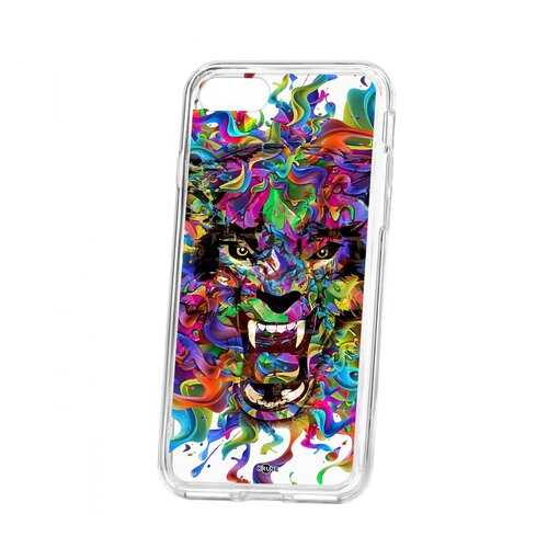 Чехол Kruche Apple iPhone 7 Print Colored beast в Ростелеком