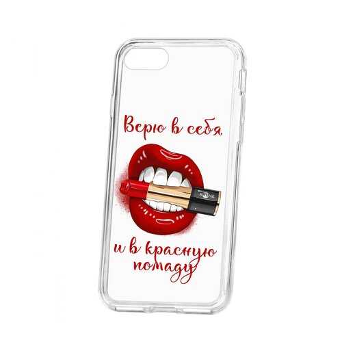 Чехол Kruche Apple iPhone 7 Print Red lipstick в Ростелеком