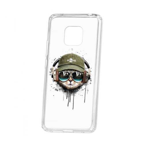 Чехол Kruche Huawei Mate 20 Pro Print Кот в наушниках в Ростелеком