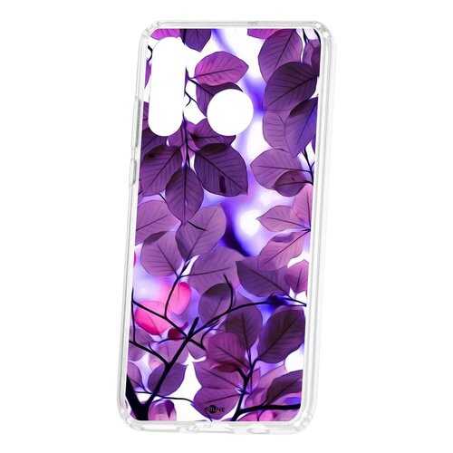 Чехол Kruche Huawei P30 Lite Print Purple leaves в Ростелеком