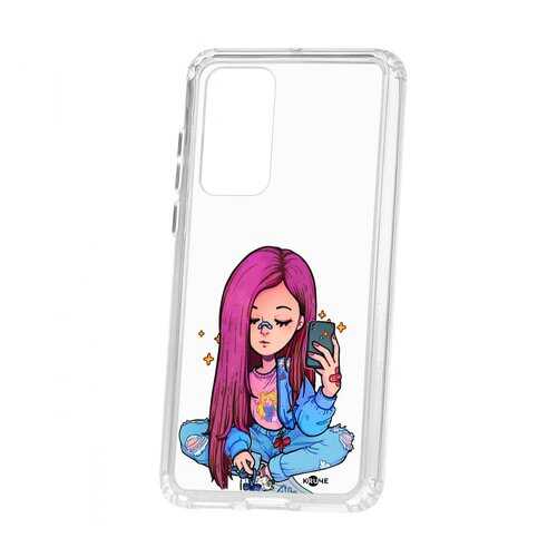 Чехол Kruche Huawei P40 Print Pink Hair в Ростелеком