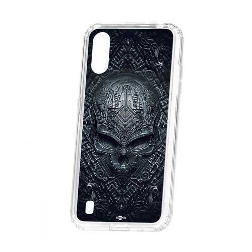 Чехол Kruche Samsung Galaxy A01/A015 Print Череп техно в Ростелеком