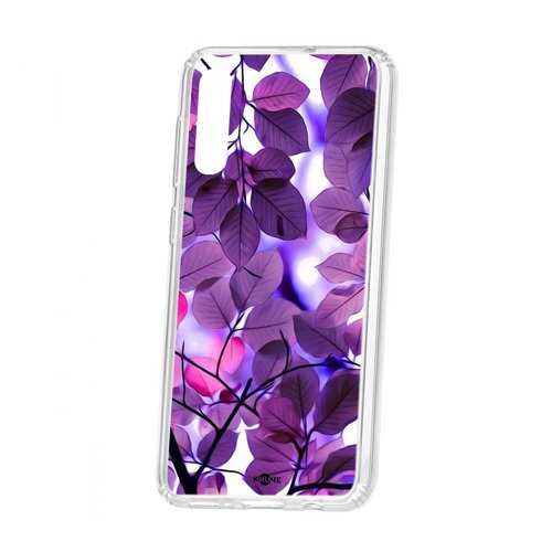 Чехол Kruche Samsung Galaxy A50 2019 Print Purple leaves в Ростелеком