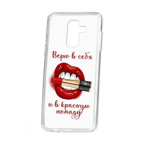 Чехол Kruche Samsung Galaxy A6 Plus Print Red lipstick в Ростелеком