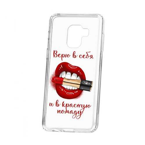 Чехол Kruche Samsung Galaxy A8 Print Red lipstick в Ростелеком