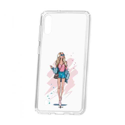 Чехол Kruche Samsung Galaxy M10 Print Fashion Girl в Ростелеком