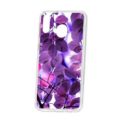 Чехол Kruche Samsung Galaxy M20 Print Purple leaves в Ростелеком