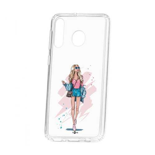 Чехол Kruche Samsung Galaxy M30 Print Fashion Girl в Ростелеком