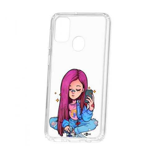 Чехол Kruche Samsung Galaxy M30S Print Pink Hair в Ростелеком