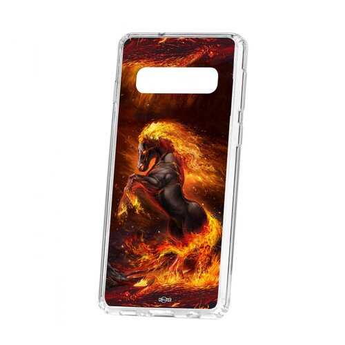 Чехол Kruche Samsung Galaxy S10 Print Конь огонь в Ростелеком