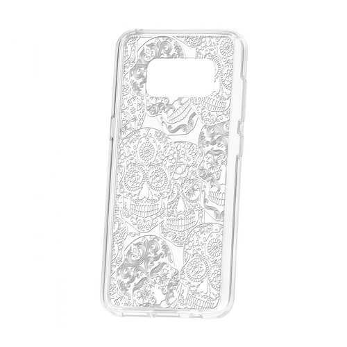 Чехол Kruche Samsung Galaxy S8 Print Skull White в Ростелеком