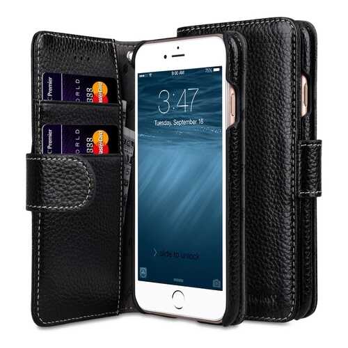 Чехол Melkco для iPhone 7/8 - Wallet Book Type - Black в Ростелеком