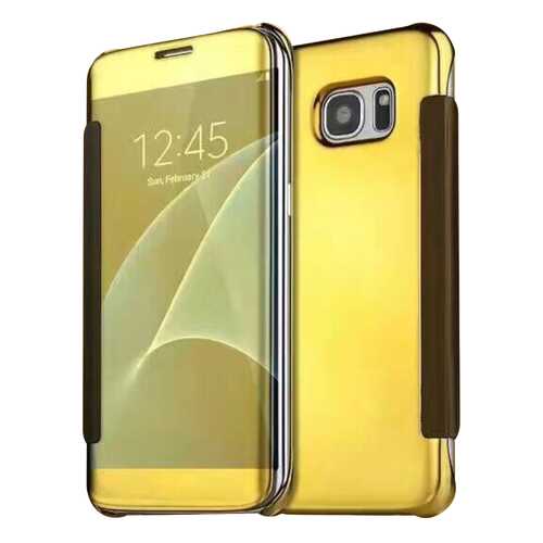 Чехол MyPads для Samsung Galaxy A7 2016 /A7100 /A710F /A7 5.5 Clear View Cover Gold в Ростелеком