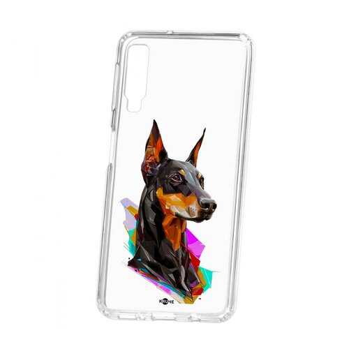 Чехол Samsung Galaxy A7 (2018) A750 Kruche Print Доберман в Ростелеком