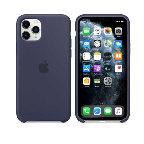 Чехол Silicone Case для Apple iPhone 11 Pro Midnight Blue Dark blue (MWYKLFE/A) в Ростелеком