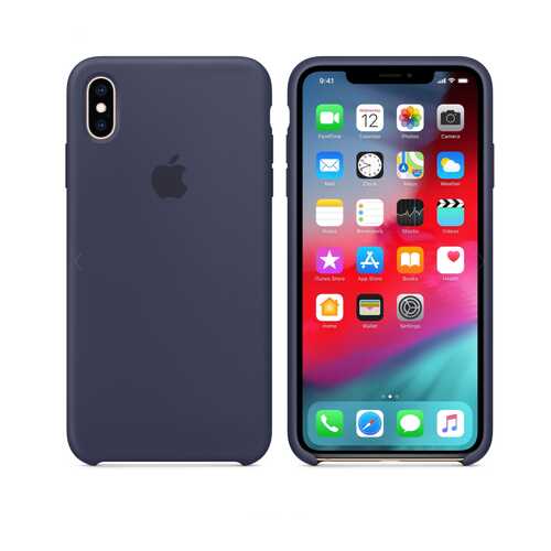 Чехол Silicone Case для Apple iPhone XS Max Midnight Blue Тёмно-Blue (MWU3AFE/A) в Ростелеком