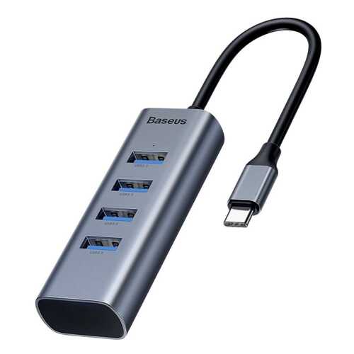 Адаптер Baseus Enjoy HUB Adapter from USB-C to 4x USB 3.0 and USB-C PD Grey в Ростелеком