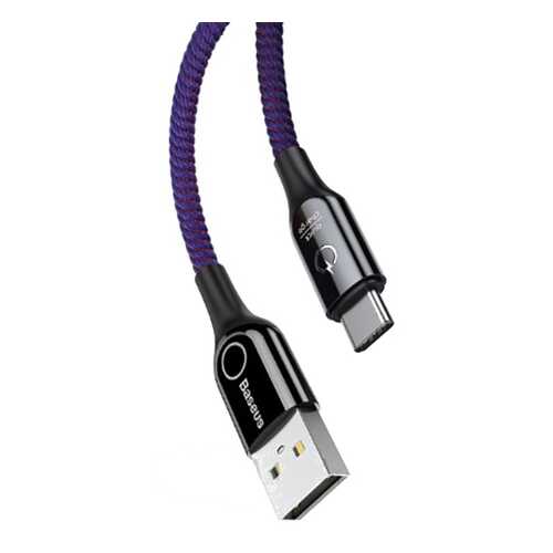 Кабель Baseus C-shaped Light Intelligent Type-C 1m Black/Purple в Ростелеком