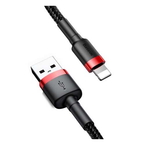 Кабель Baseus Cafule USB - Lightning 2A 3м Black/Red (CALKLF-R91) в Ростелеком