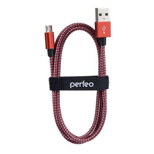 Кабель Perfeo USB2.0 A вилка - Micro USB вилка, красно-белый, длина 3 м. (U4804) в Ростелеком