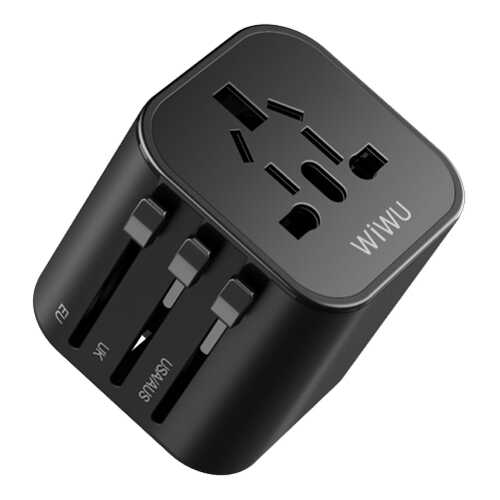 Универсальный адаптер-переходник WiWU Universal Plug Adapter черный (UA-101) в Ростелеком