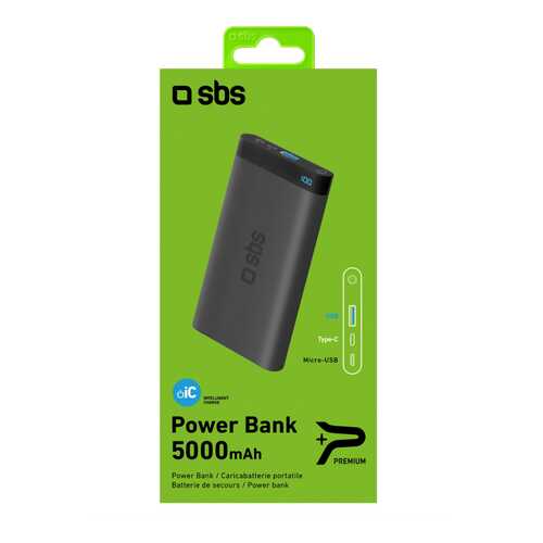 Внешний аккумулятор SBS с дисплеем 5000 mAh Black в Ростелеком