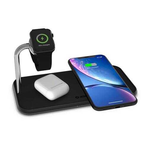 Беспроводное зарядное устройство Zens Dual+Watch Aluminium Wireless Charger ZEDC05B Black в Ростелеком