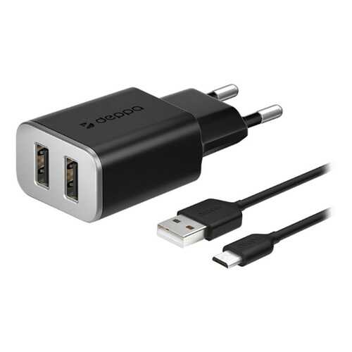 Deppa СЗУ2 2.4A+microUSB black в Ростелеком