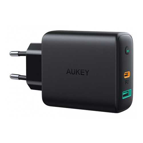 Сетевое зарядное устройство Aukey Dual-Port 30W PD Wall Charger with Dynamic Detect Black в Ростелеком