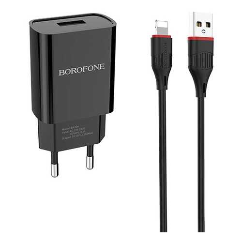 Сетевое зарядное устройство Borofone BA20A 1USB 2.1A 1м Black в Ростелеком