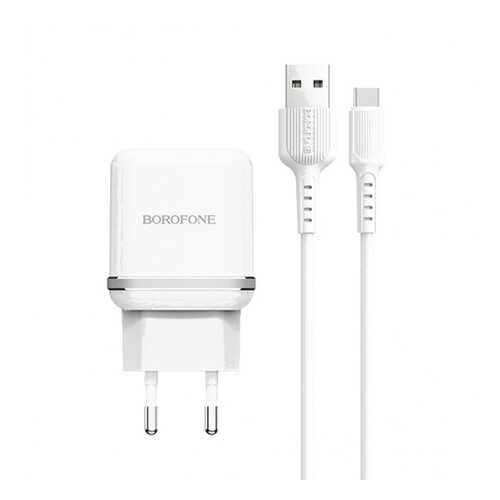 Сетевое зарядное устройство Borofone BA25A 2USB 2.4A White в Ростелеком