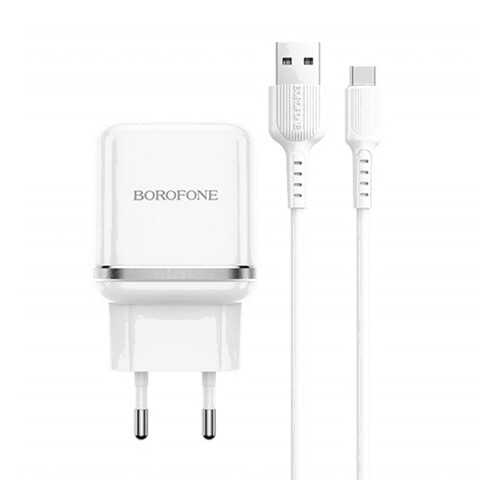 Сетевое зарядное устройство Borofone BA36A 1USB 3A 1м White в Ростелеком