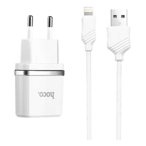 Сетевое зарядное устройство Hoco C12 2 USB 2,4A White в Ростелеком