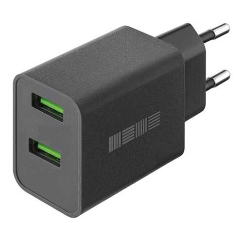 Сетевое зарядное устройство InterStep New RT:2*USB(30W) 2.4A QuickCharge3.0, Alu Black в Ростелеком