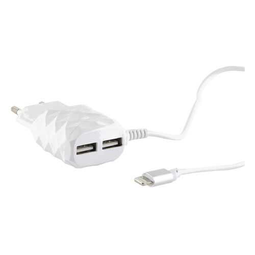 Сетевое зарядное устройство Red Line 2 USB+8pin для Apple , 2.1A, White в Ростелеком