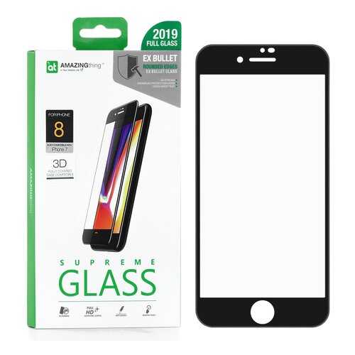 Защитное стекло AMAZINGthing SupremeGlass Extra Hard 3D Black 0.3mm для Apple iPhone 7 в Ростелеком