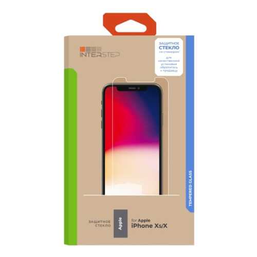 Защитное стекло InterStep для Apple iPhone X/iPhone XS (IS-TG-IPHONXSCL-UA3B202) в Ростелеком