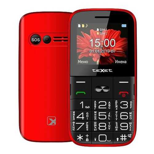 Мобильный телефон teXet TM-B227 Red в Ростелеком