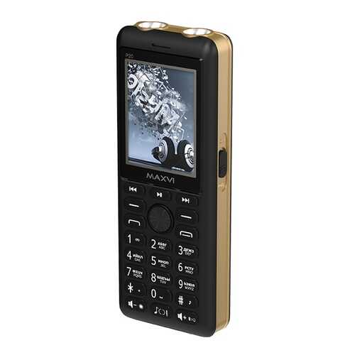 Мобильные телефоны Maxvi P20 (3 SIM) Black/Gold в Ростелеком