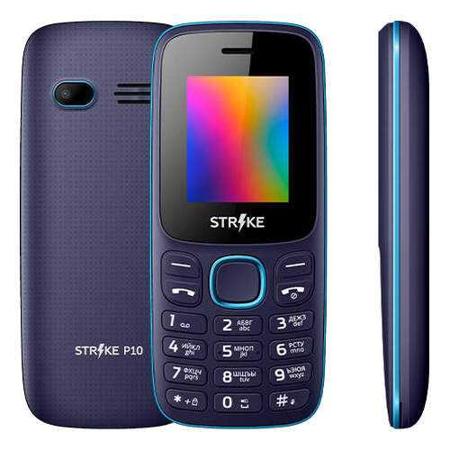 Мобильный телефон STRIKEP10 Black/Blue в Ростелеком